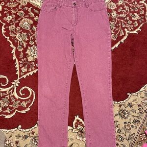 Diane Gilman Straight Leg Pink Jeans